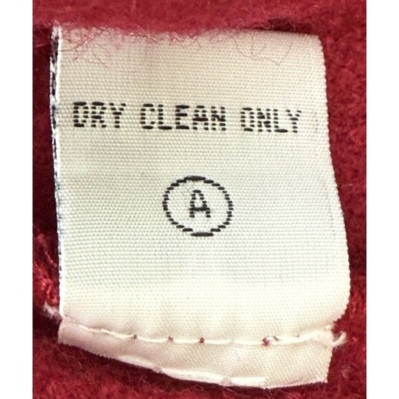 Women’s Red Wool Sweater Jacket Zip Up Grommet Cord Detail Artsy Lagenlook XL - Picture 7 of 9